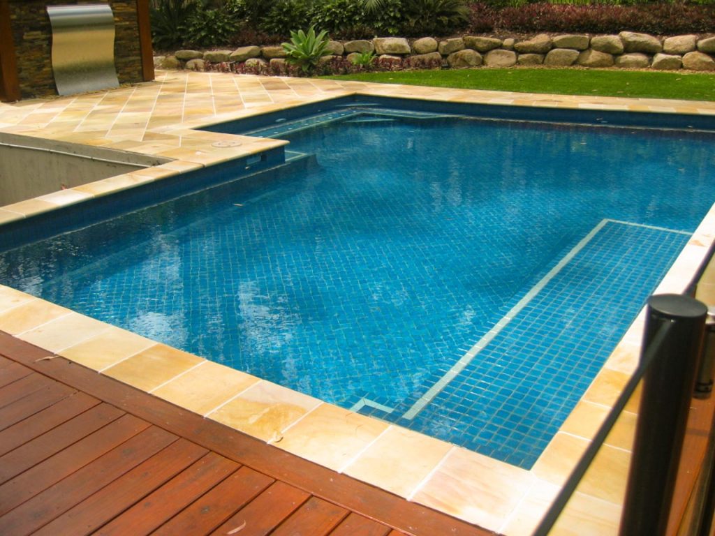 Tiled swimming pool